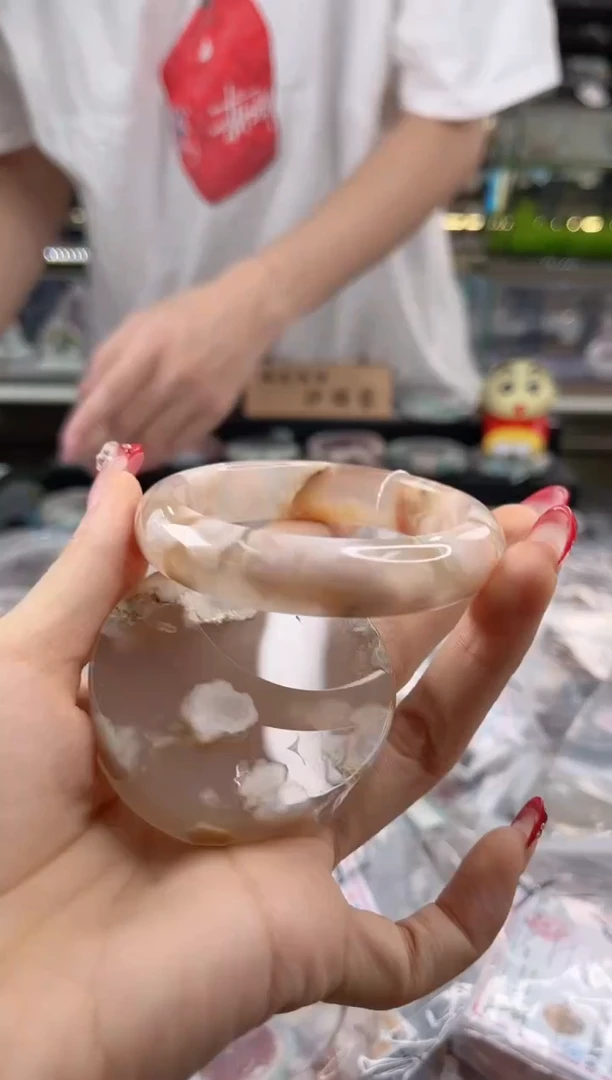 未镶嵌手镯石英质玉57圈口 （赠品镯心）363762