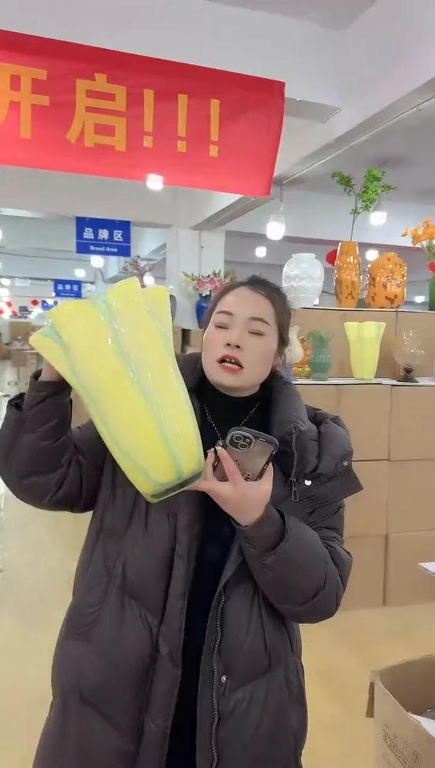 【闪购商品】琉璃迪喜花器-s-早27