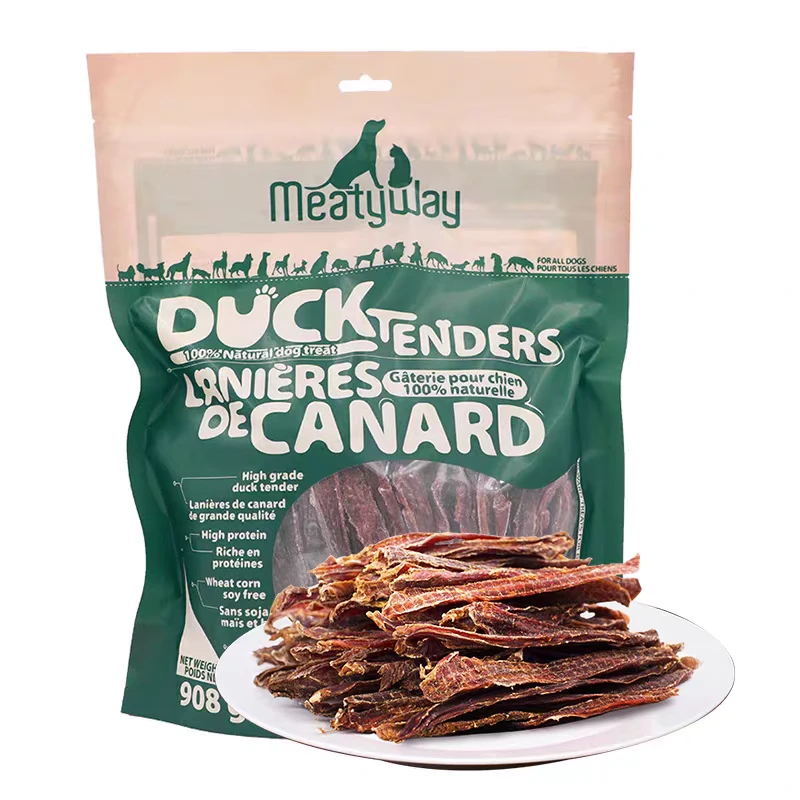 meatyway爵宴鸭肉干宠物狗狗零食训练奖励陪伴补偿犬零食908g