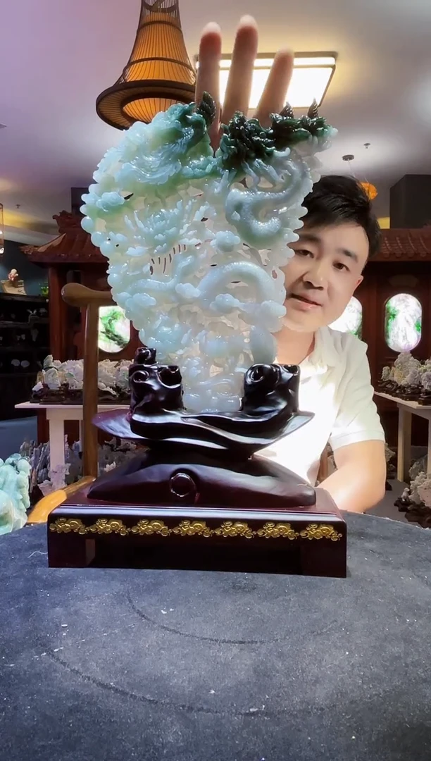 定制翡翠未镶嵌08/0817/C/龙凤呈祥