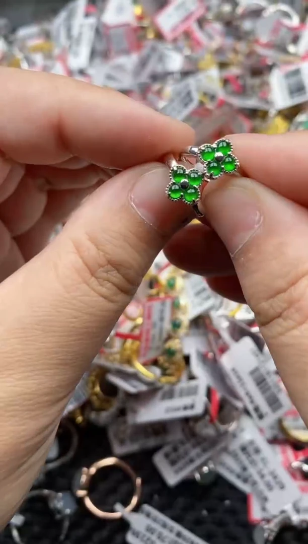 【闪购商品】翡翠戒指银S925镶嵌777777--9