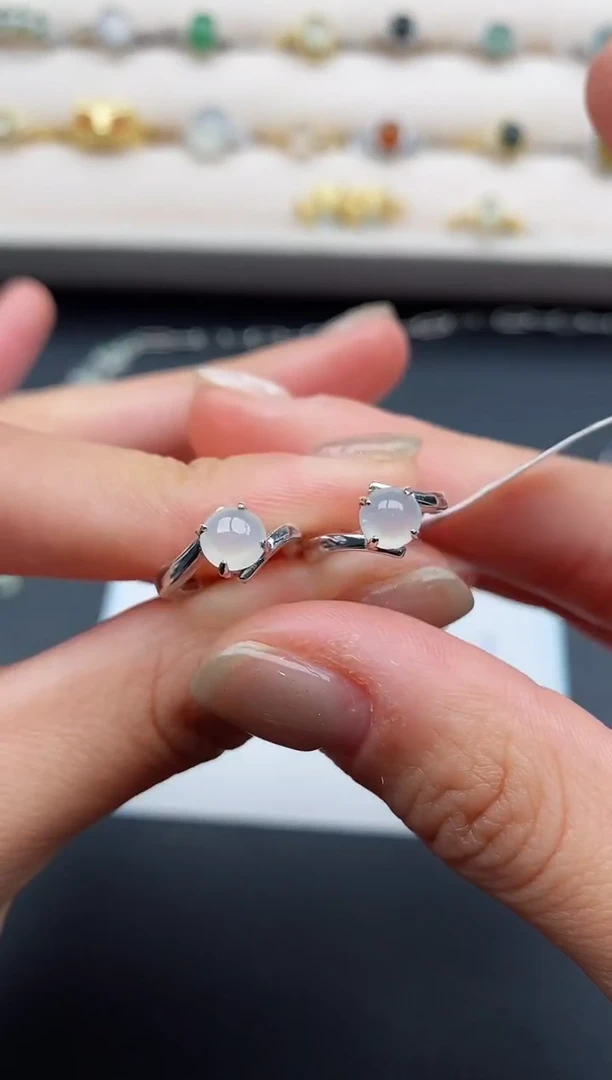 银S925镶嵌戒指翡翠55555555+2