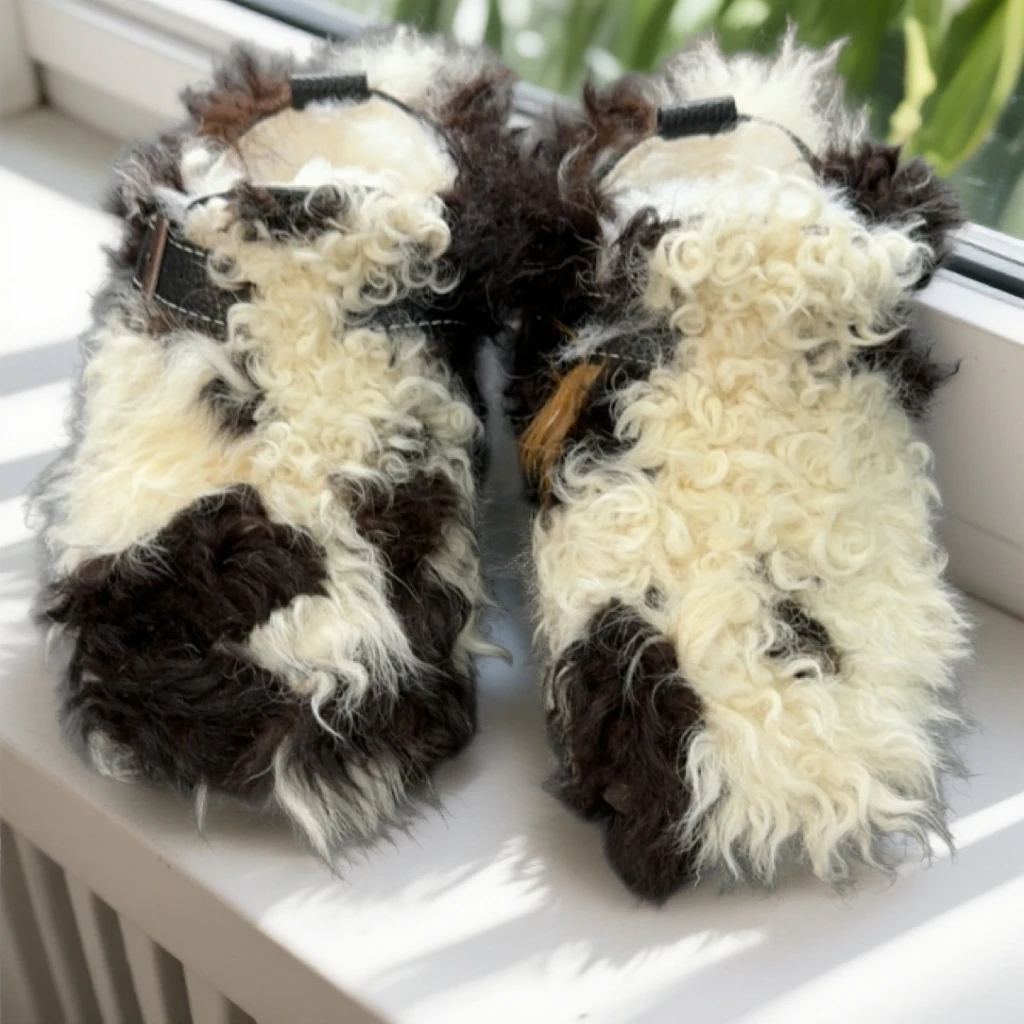 新款勃肯鞋羊毛卷皮毛一体女士冬季保暖软底平底外穿