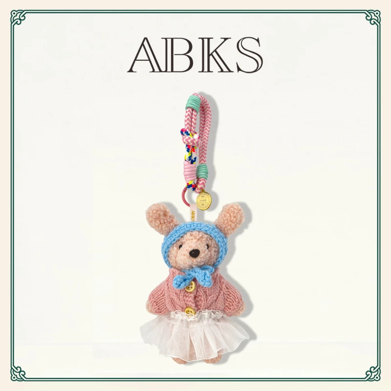 ABKS原创手工包包挂件公仔可爱女款mini毛绒娃娃玩偶挂件配饰0057