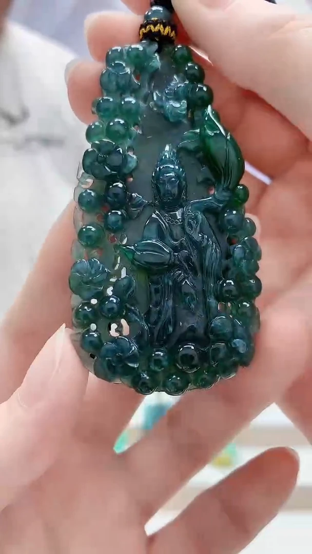 未镶嵌定制翡翠4917ry-毛货挂件35