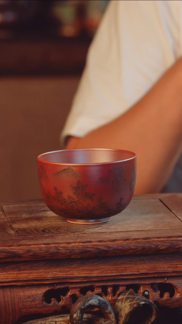 老昌号手工手绘柴烧茶器