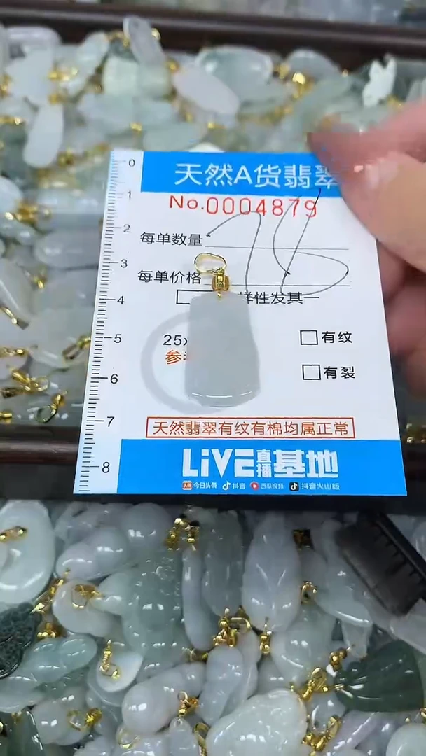 翡翠未镶嵌颈饰净货挂件-4879