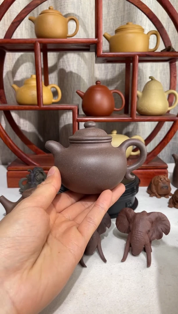 【闪购商品】紫砂茶壶台西底槽青手工泥大亨莲子168cc