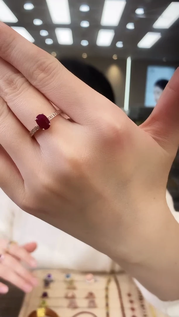 银S925镶嵌戒指红宝石09