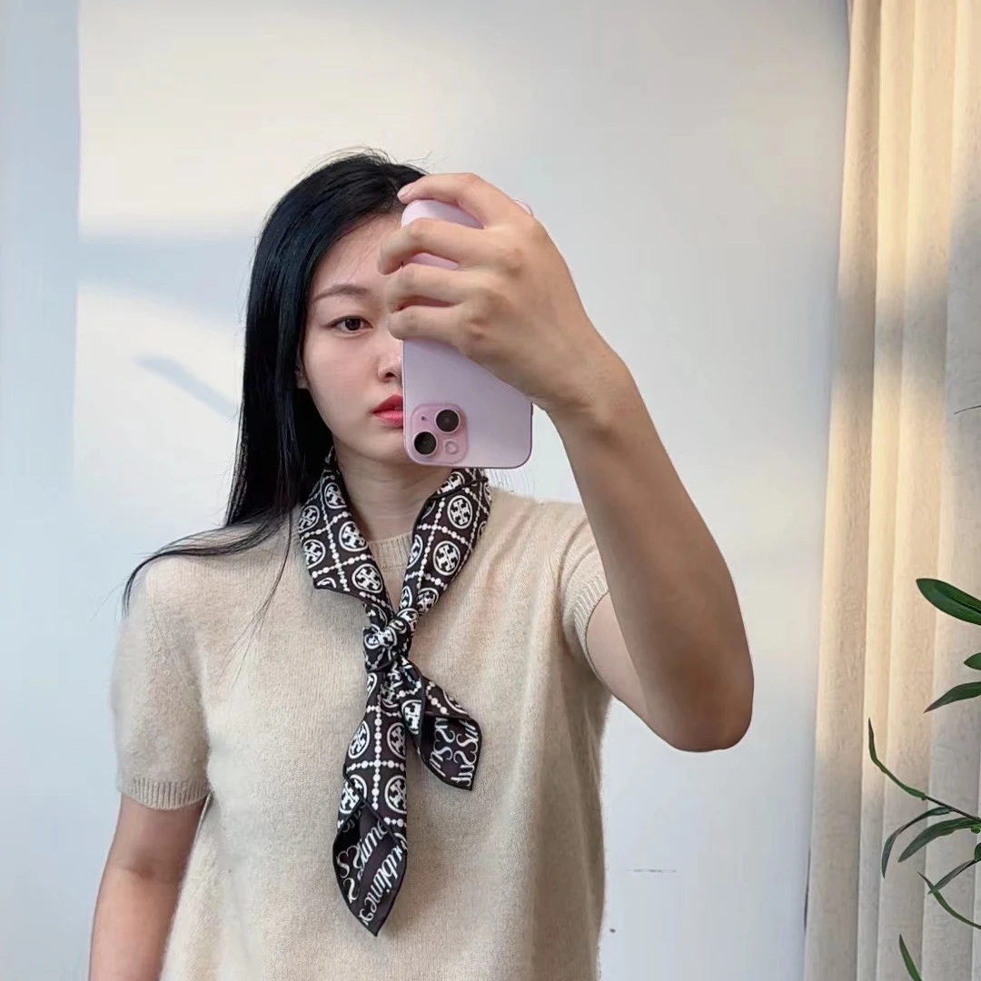 T家22姆米斜纹高货100%桑蚕丝62cm丝巾方巾逐梦鸟丝巾围巾披肩