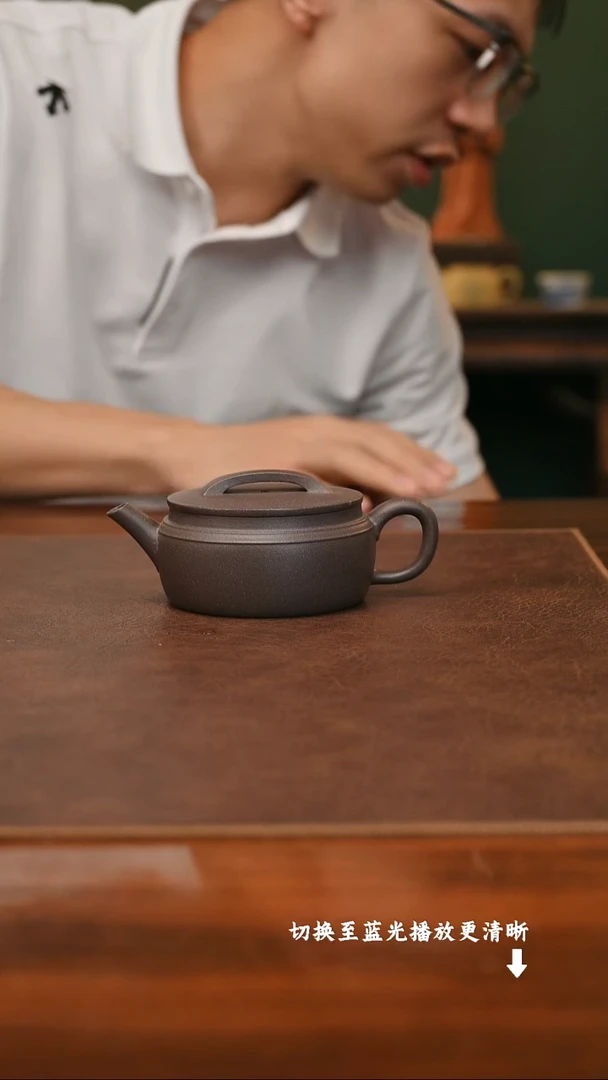 茶壶紫砂暗**龙徐国良 肩线汉瓦 水碧泥内推180cc