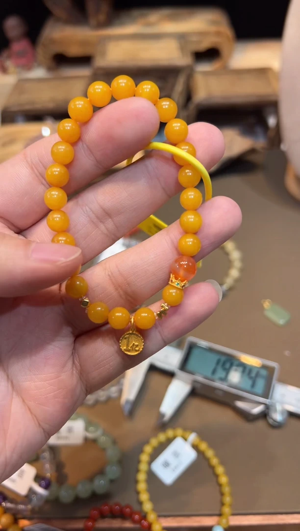 未镶嵌琥珀手链手饰@@0164