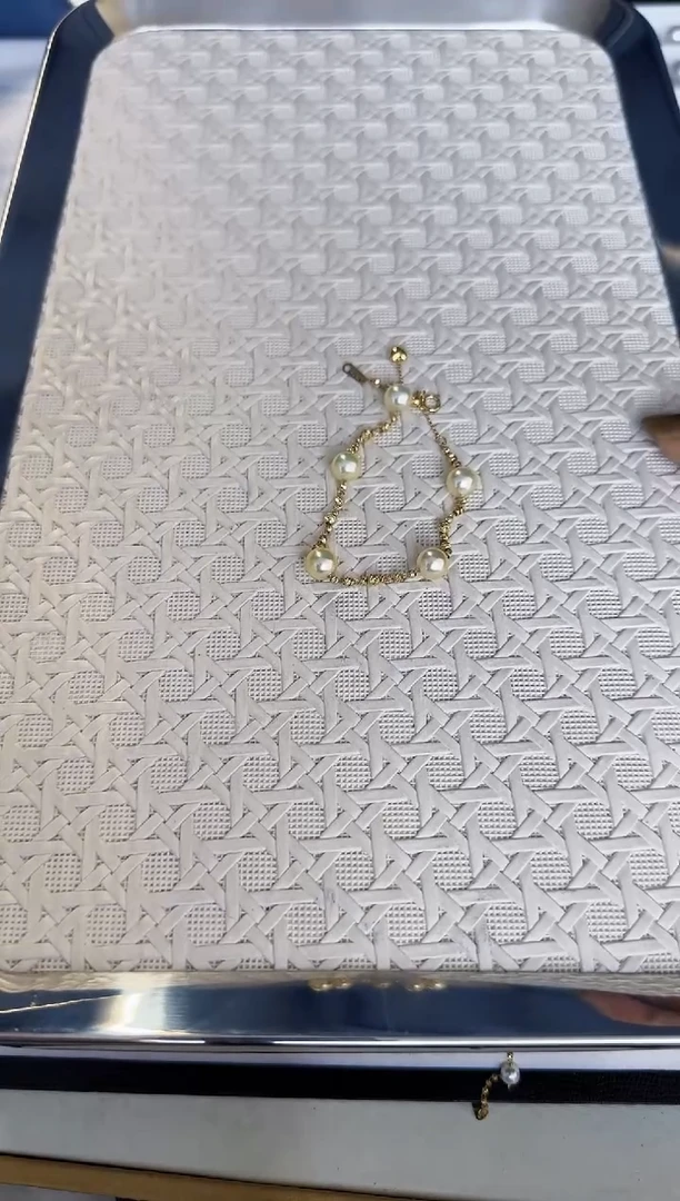 【闪购商品】海水珍珠手链18K金镶嵌7-8mm羽皇金手链