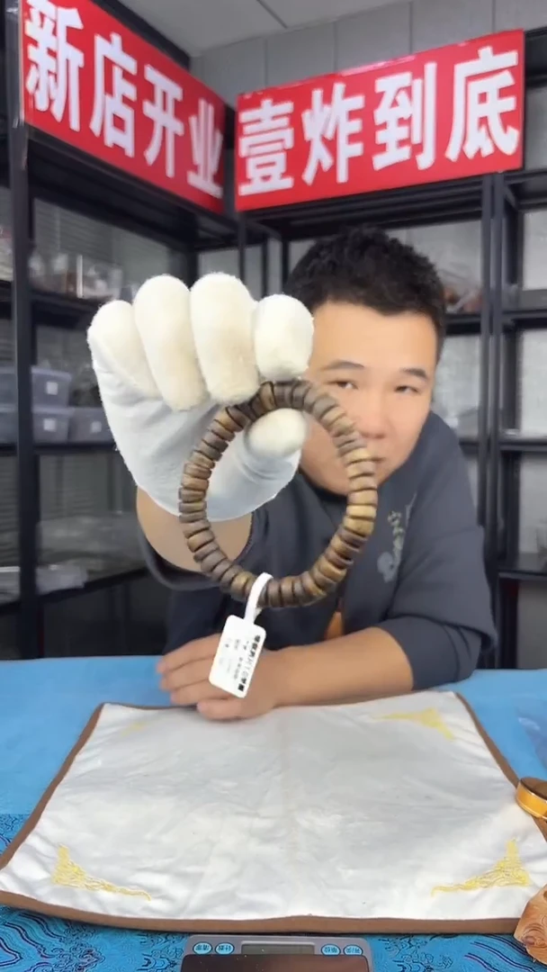 沉香手串海南绿棋楠1.0圆片珠沉香手串