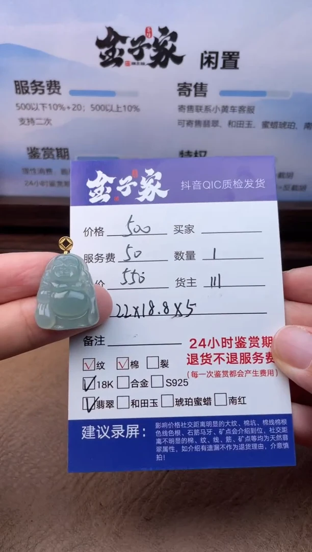 翡翠18K金镶嵌颈饰月*5426719381