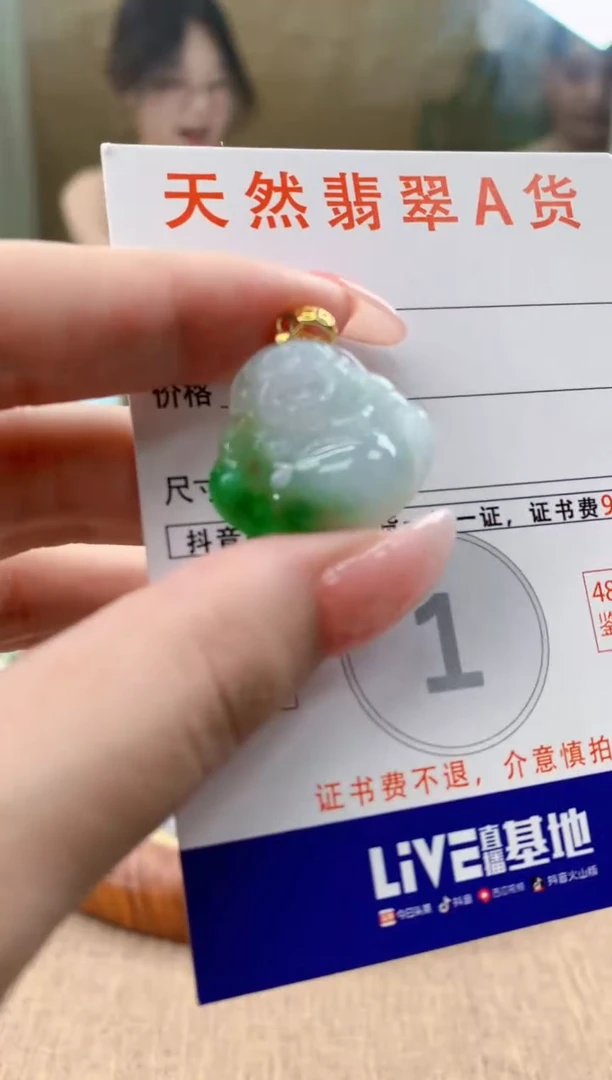 颈饰未镶嵌翡翠天然A货翡翠挂件