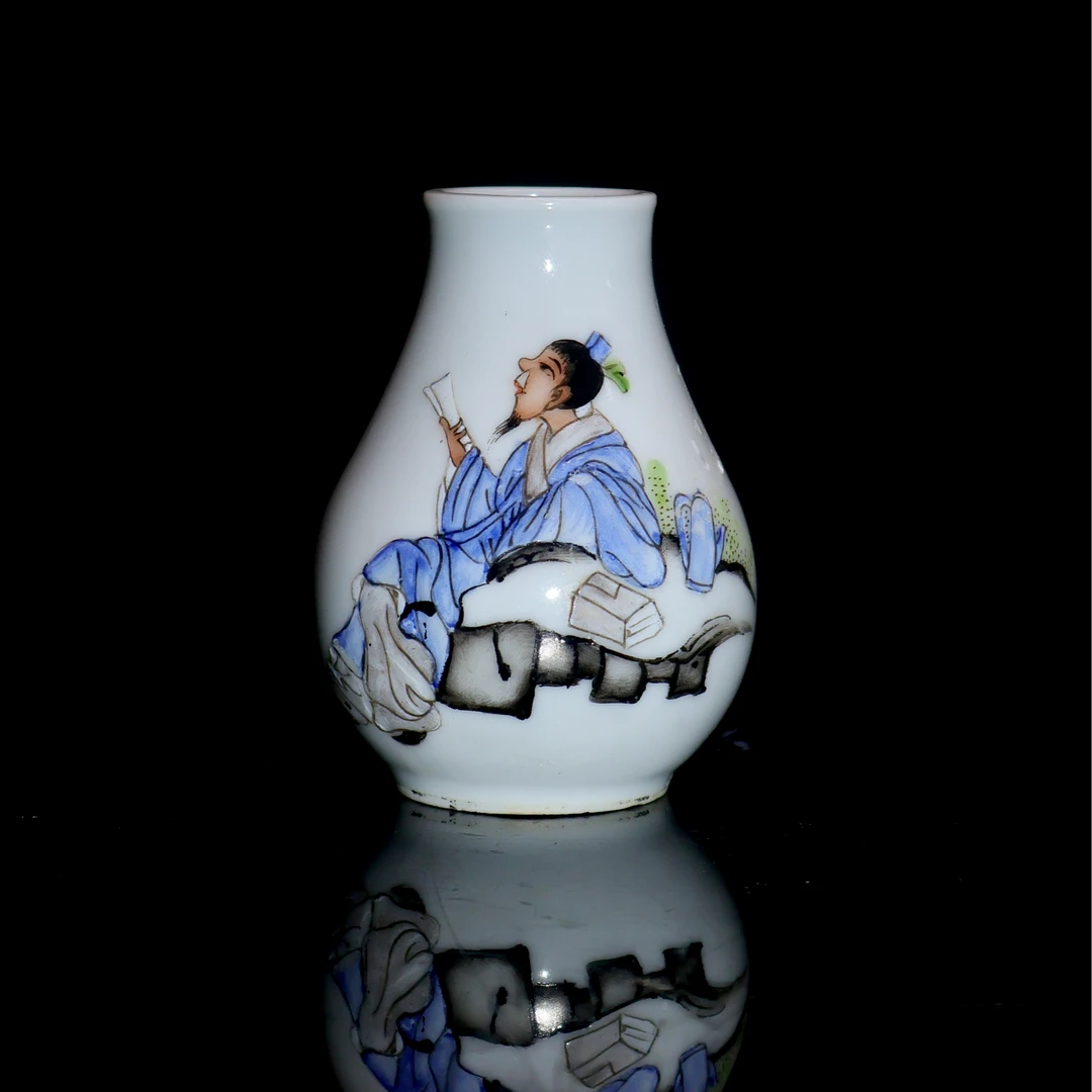 56:民国粉彩高仕人物故事枇杷尊