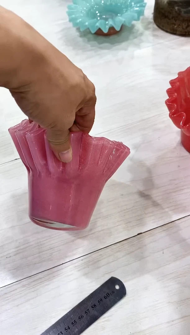 慕忆家手作琉璃花瓶瑕