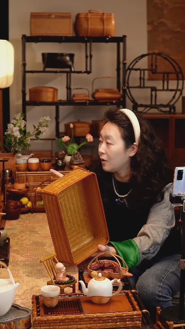 风渡青筠 竹筐 (长方形)