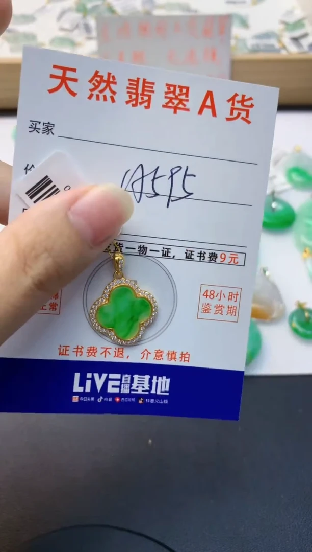 颈饰未镶嵌翡翠天然缅甸A货翡翠百元以上9元证书费自理