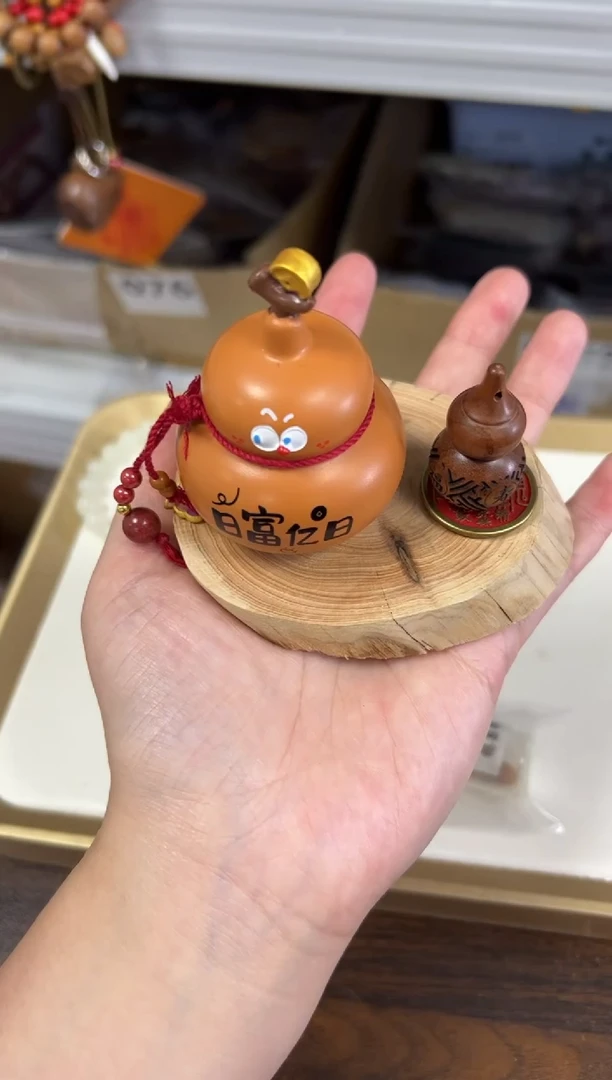 檀香木把件檀木日富一日葫芦摆件一套[0944]