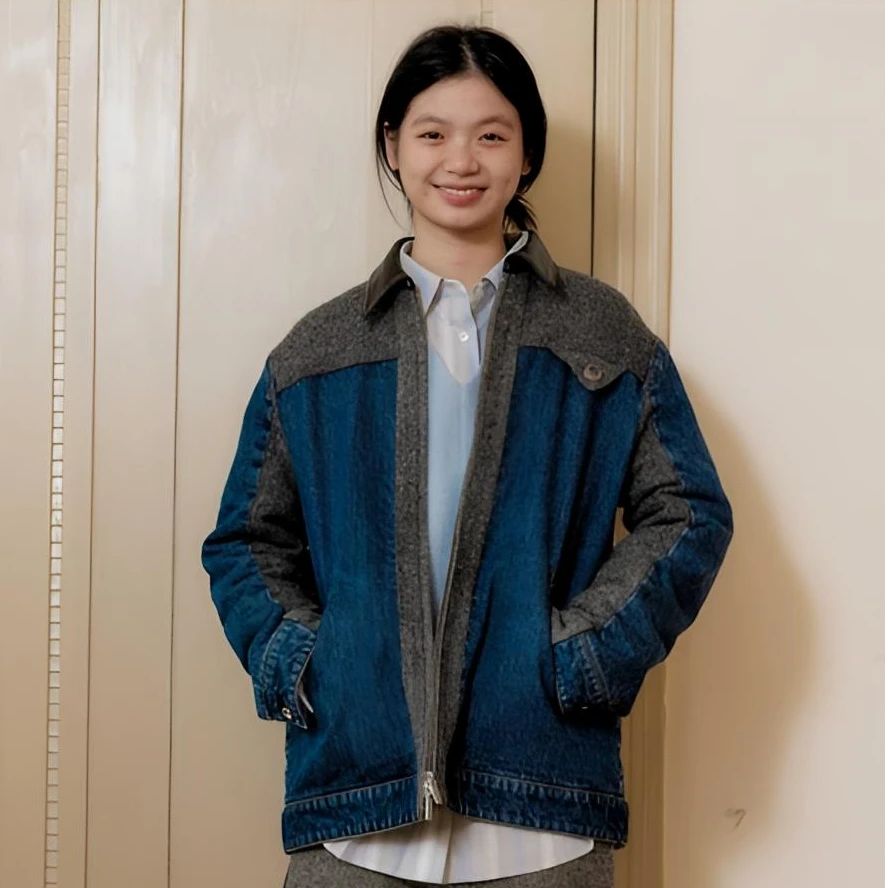 【茉舍】NOESE 毛呢拼牛仔绗棉夹克 NNPWJ1123-1699