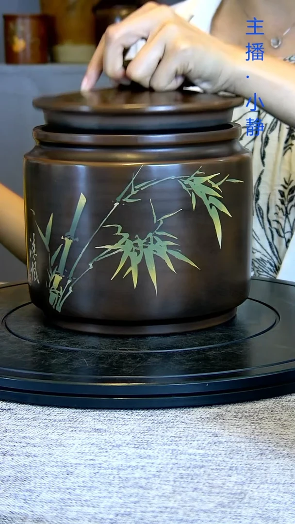 全手工紫陶茶罐精磨065