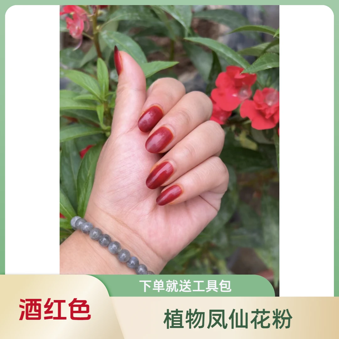 D【送六件套工具】红色植物凤仙草指甲花小桃红天然甄选好品质手工
