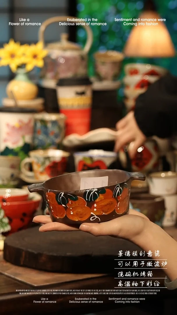 陶瓷景德镇高温釉下彩手工手绘款式