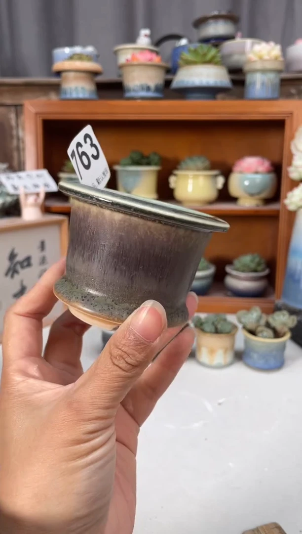 瓷片763知木小芳花盆