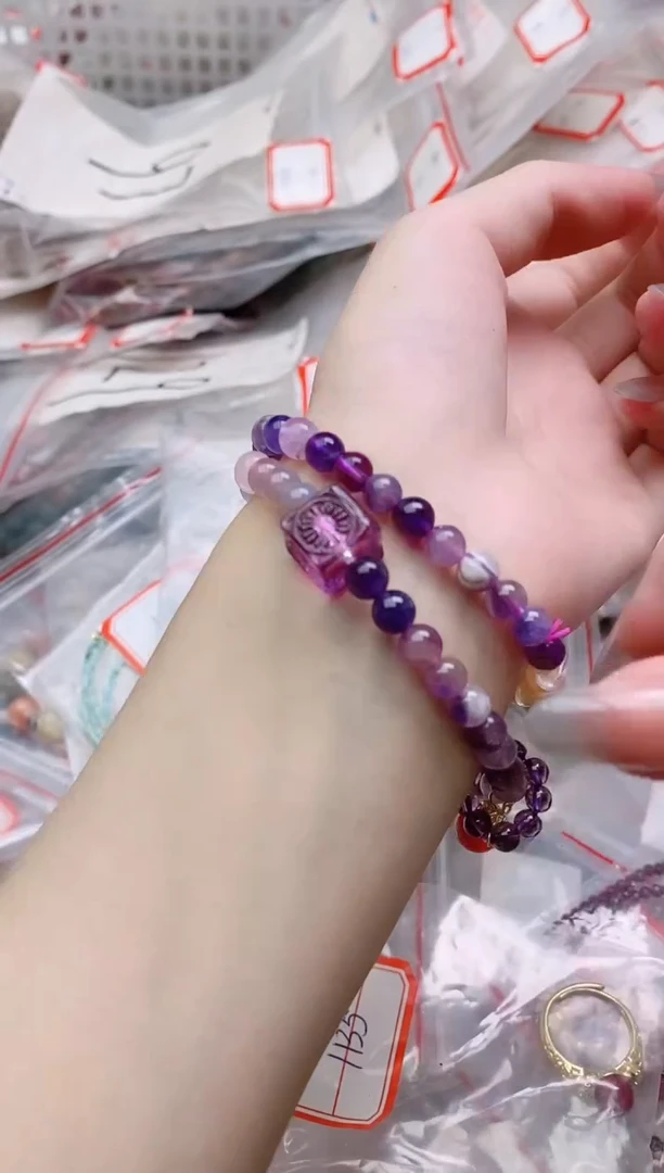 水晶手链未镶嵌多样性发拍一发一