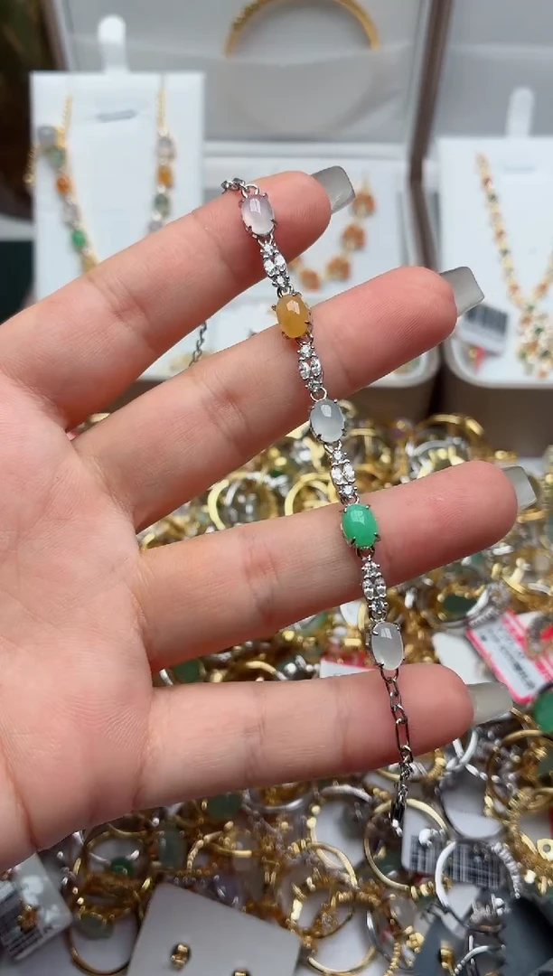 银S925镶嵌戒指翡翠.