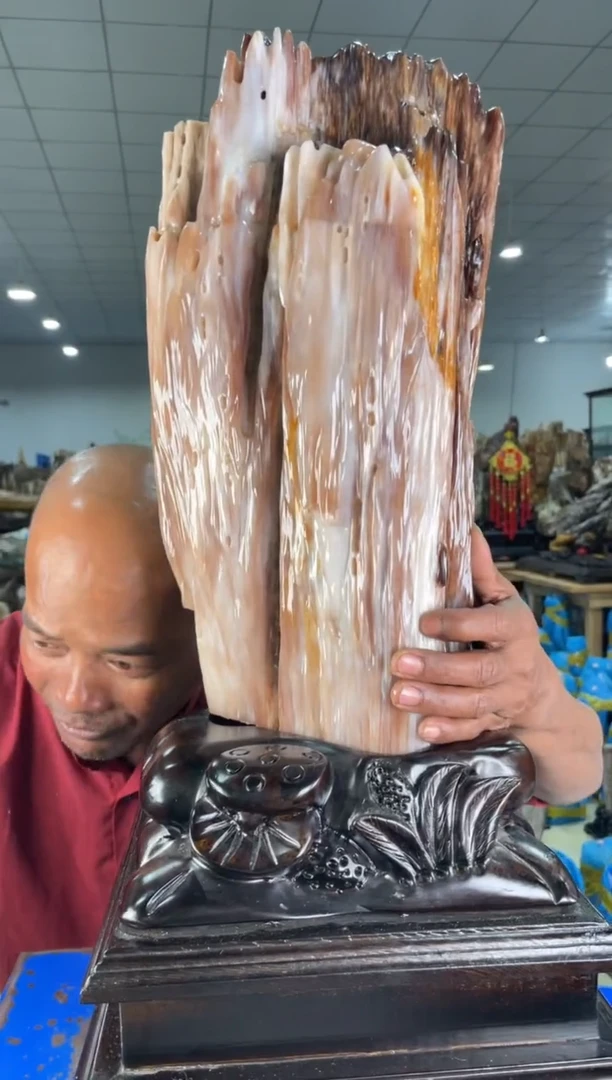 【闪购商品】硅化玉摆件未镶嵌47