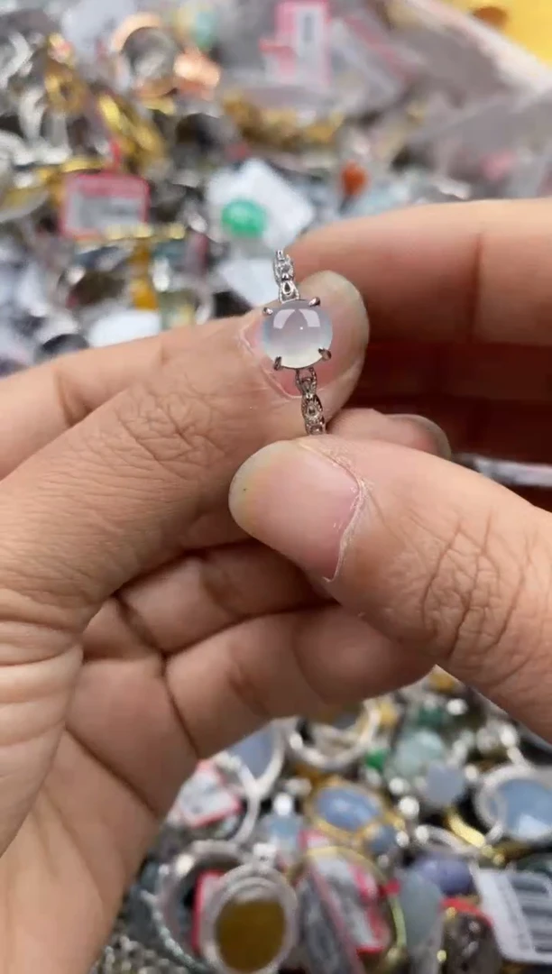 银S925镶嵌戒指翡翠222                  7