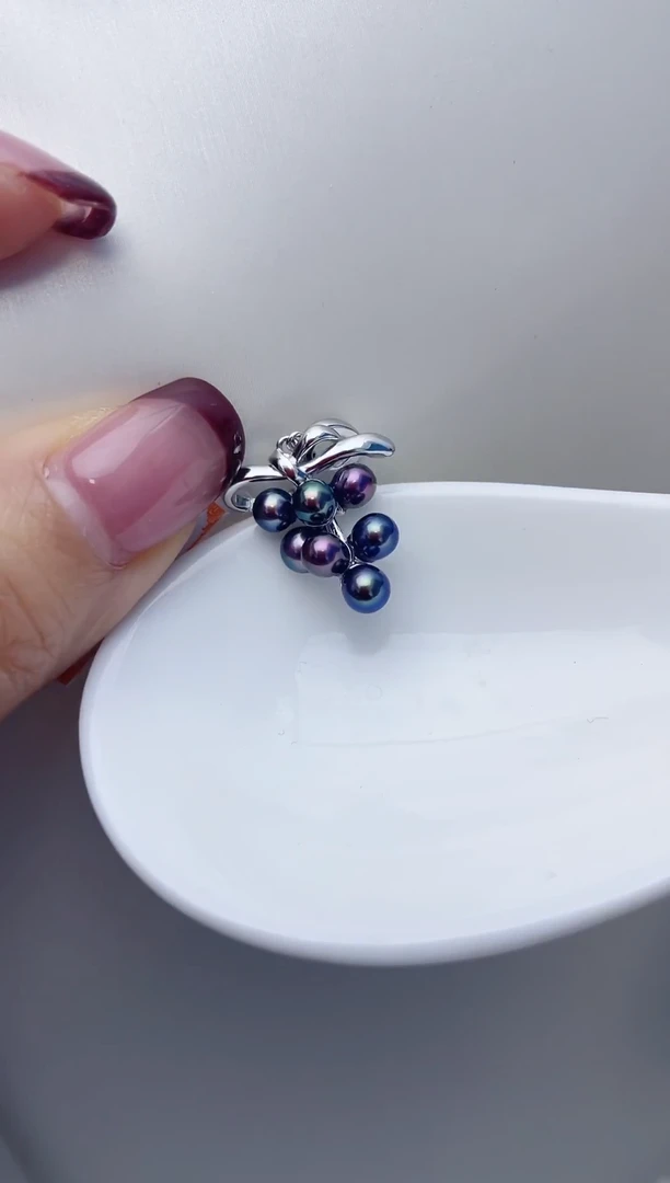 颈饰银S925镶嵌淡水珍珠A56