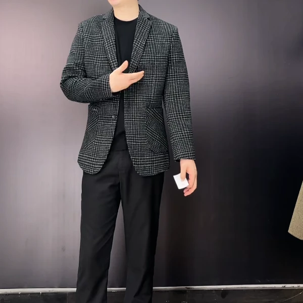 【直播专链3】时尚款男士羊毛夹克单西大衣