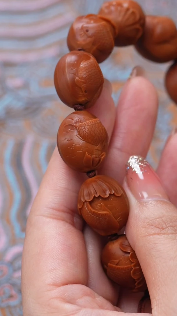 手串/手链橄榄核东荷花鱼