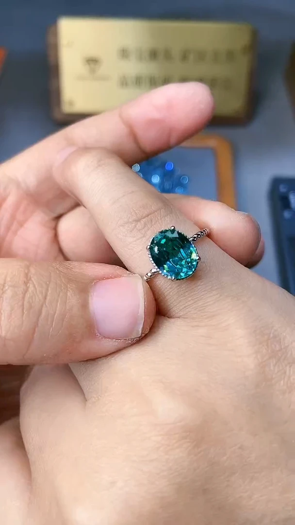 【闪购商品】托帕石戒指银S925镶嵌321