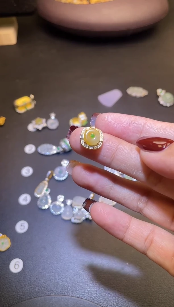 吊坠(不含链)银S925镶嵌翡翠1