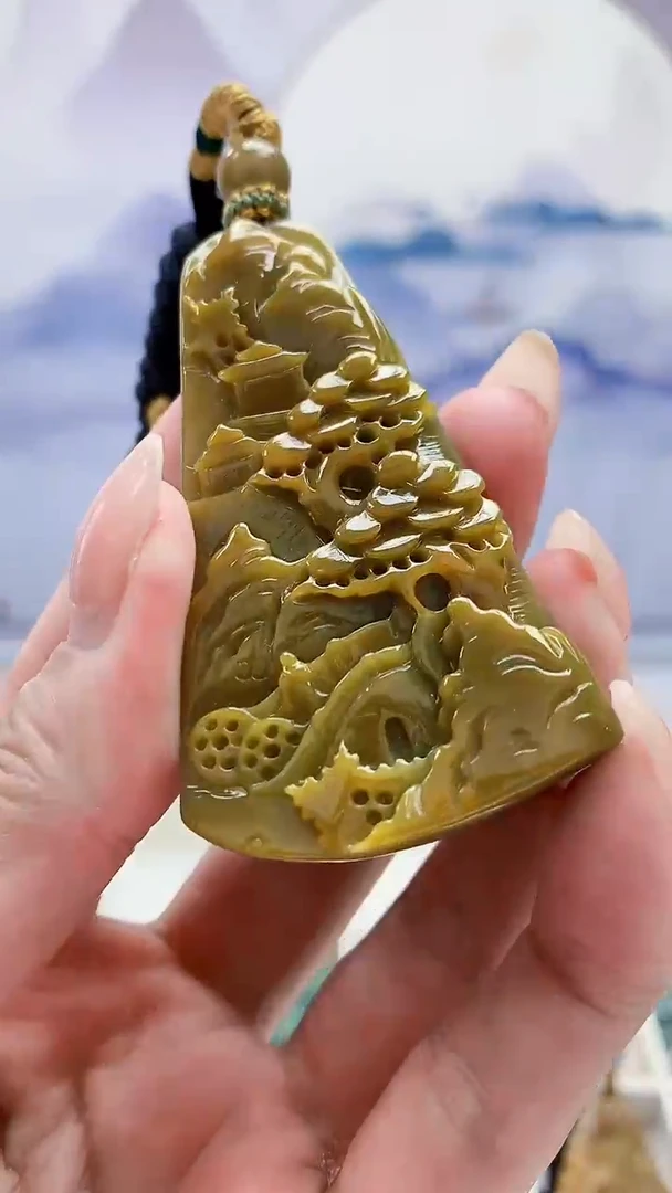 未镶嵌定制翡翠5028MM-毛货挂件52