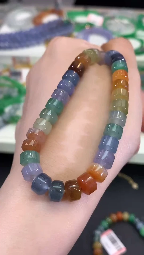 未镶嵌手串翡翠C206 多样性一件发货   紫货有色差