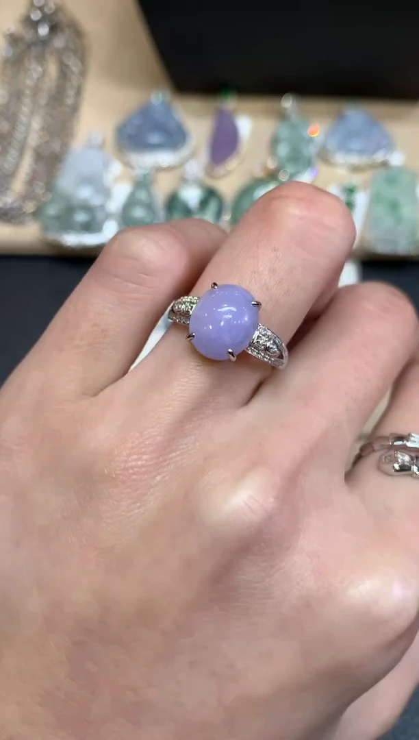 【闪购商品】翡翠戒指18K金镶嵌蛋面【无服务费】