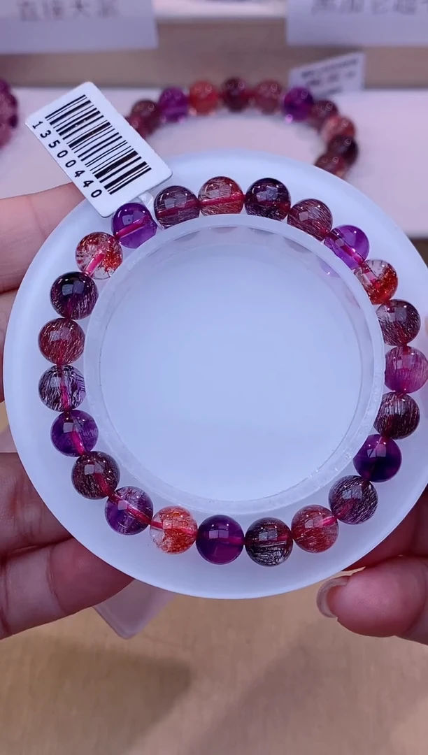 未镶嵌手串水晶黑加仑超七8m+