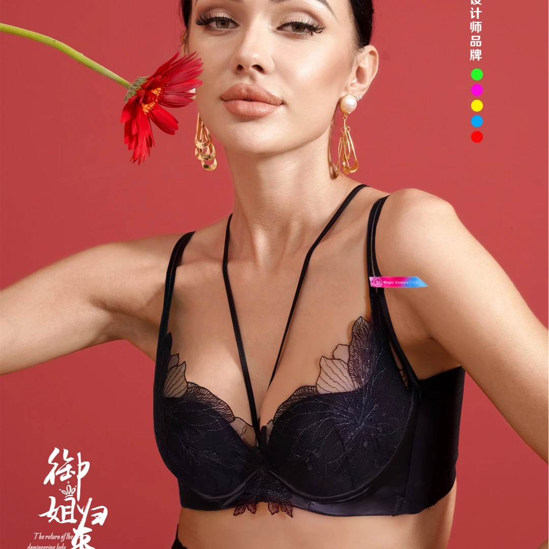 小胸款御姐归来美背聚拢调整蕾丝内衣薄款爆款女士文胸82318（1）