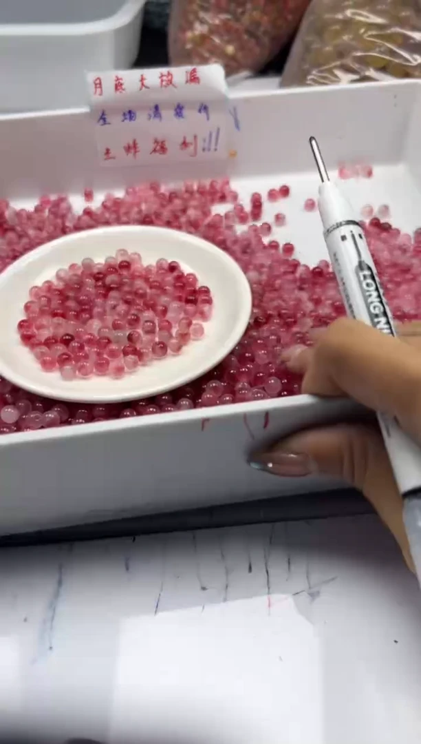 玛瑙/玉髓颈饰未镶嵌w490桃花玉6mm*50