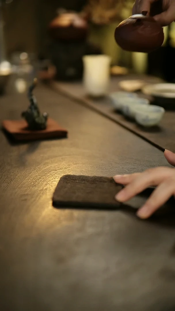 阿眠   香云纱柞蚕丝单面杯垫