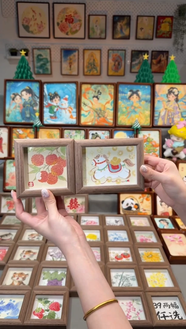 国画马上有财 小荔枝 手绘国画11