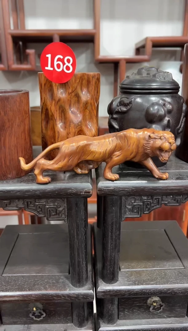 黄杨木动物摆件111