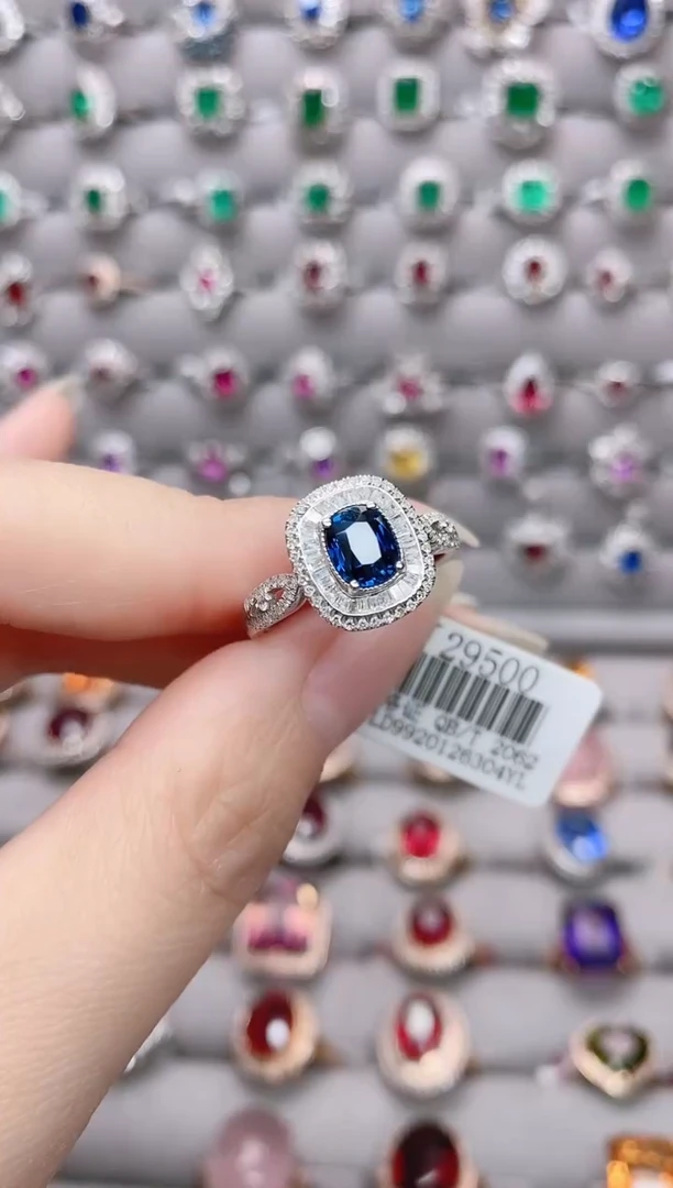 【闪购商品】蓝宝石18K金戒指18K金镶嵌.