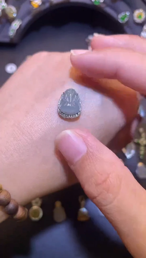 吊坠(不含链)银S925镶嵌翡翠1